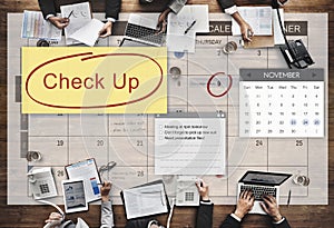 Check up Event To Do List Headline Concept