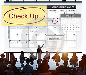 Check up Event To Do List Headline Concept