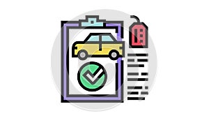 check used car color icon animation