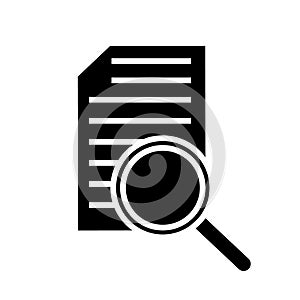 Check vector icon. Inspection illustration symbol. Testing symbol.