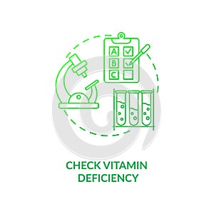 Check vitamin deficiency concept icon