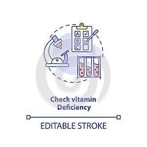 Check vitamin deficiency concept icon