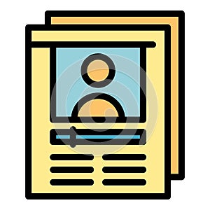 Check vlogger icon vector flat