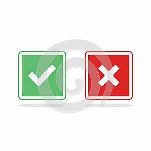 Check and wrong marks, Tick and cross marks, Accepted Rejected, Approved Disapproved, Yes No, Right Wrong, Green Red, Correct