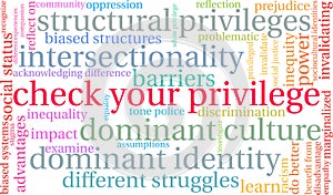Check Your Privilege Word Cloud