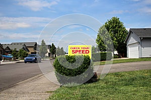 Check Your Speed sign