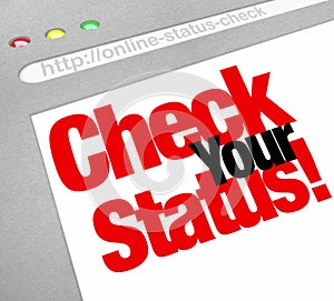 Check Your Status Online Web Site Update Position photo