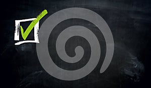 Checkbox chalkboard concept background