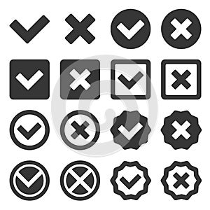 Checkbox Icon Set. Vector