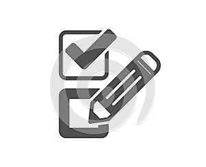 Checkbox icon. Survey choice sign. Vector photo