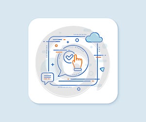 Checkbox line icon. Approve sign. Vector