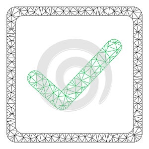 Checkbox Polygonal Frame Vector Mesh Illustration