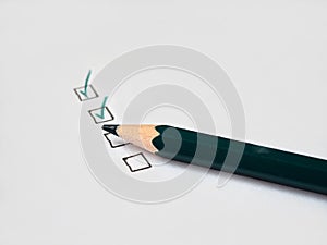 Checkboxes with pencil