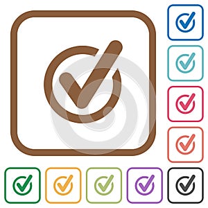 Checked data simple icons