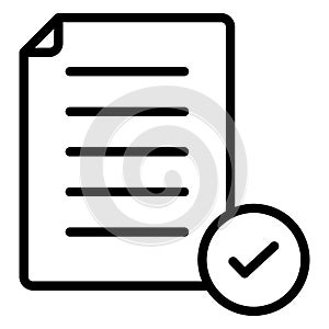 Checked document   Isolated Vector icon which can easily modify or edit