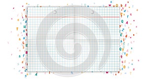 Checked Folded Banner Letters Numbers