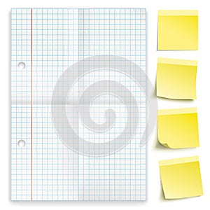 Checked Folded Paper Yellow Sticks