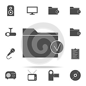 checked folder icon. web icons universal set for web and mobile
