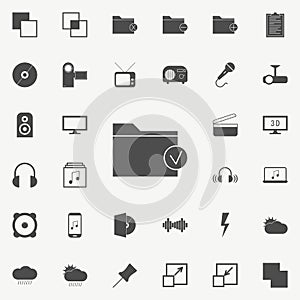 checked folder icon. web icons universal set for web and mobile