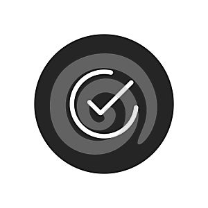 Checked icon vector. Simple checked sign in modern design style for web site and mobile app. EPS10