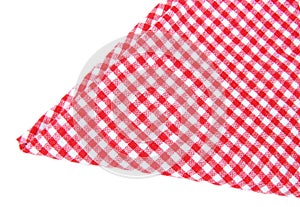 Checked tea towel isolated