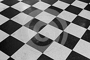 Checker Patterned Tile Floor