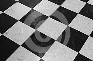 Checker Patterned Tile Floor