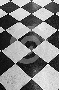 Checker Patterned Tile Floor