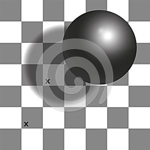 Checker Shadow Illusion Chessboard photo