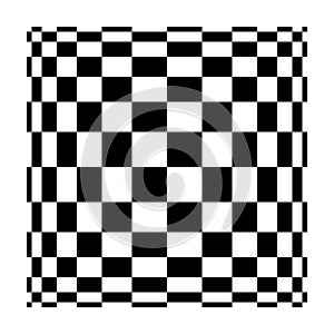 Checkerboard Abstract Illusion Square Design Pattern