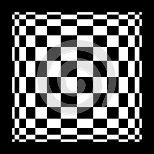 Checkerboard Abstract Illusion Square Design Pattern, Seamless Pattern Swatch, Black Background