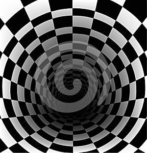 Checkerboard background with perspective effect photo