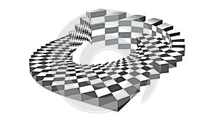 Checkerboard Maze Illusion, Abstract Geometric Pattern, vector design Generative AI