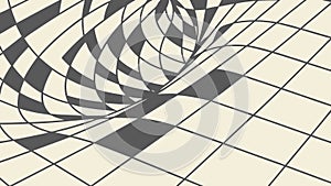 Checkerboard Maze, Optical Illusion, vector design Generative AI