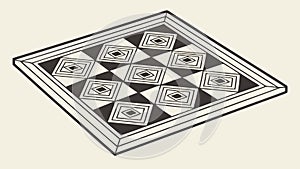 Checkerboard pattern in a classic isometric view, vector design Generative AI