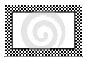 Checkerboard pattern, rectangle frame, checkered pattern frame