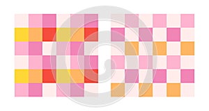 Checkerboard retro groovy square backgrounds.