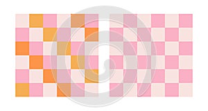 Checkerboard retro groovy square backgrounds.