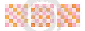 Checkerboard retro groovy square backgrounds.