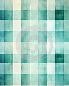 Checkered Background with Green and White Colors