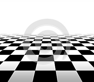 Checkered Background In Perspective