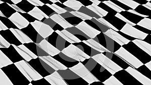 Checkered Black and White Fabric Texture