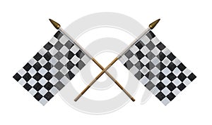 Checkered black and white Flags