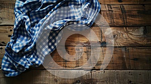The Checkered Blue Cloth.AI generated image