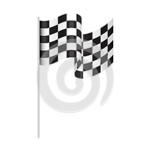 Checkered or chequered flag. vector racing flag