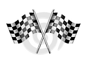 Checkered, Chequered Flags Motor Racing, Sport, Start or Finish