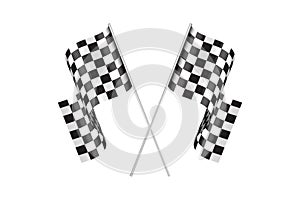 Checkered or chequered flags. vector racing flag