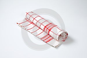 Checkered dishtowel