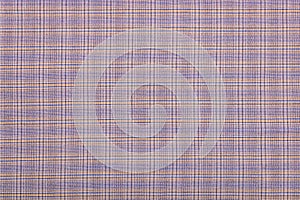 Checkered fabric. brown beige blue checkered fabric closeup , tablecloth texture