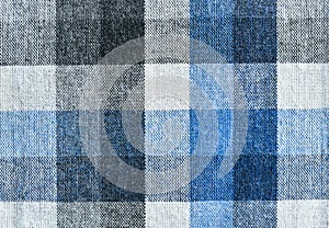 Checkered fabric texture background photo